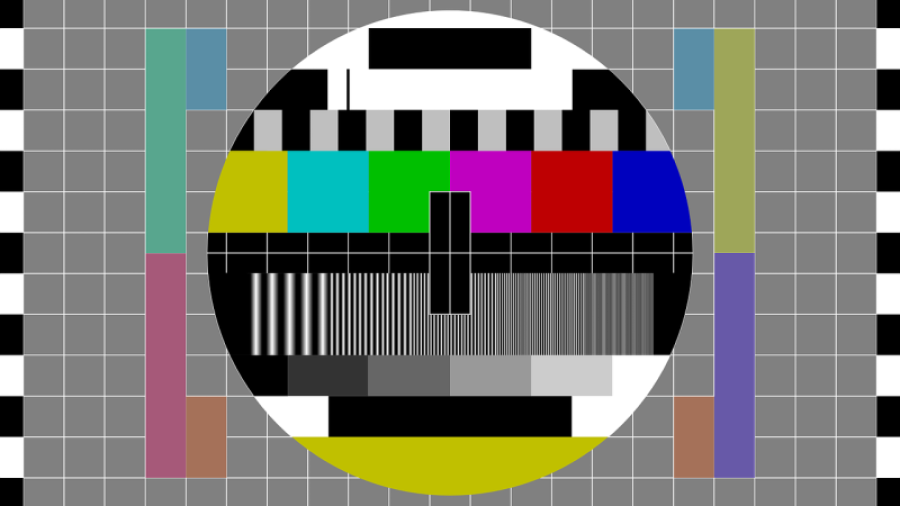 Bilden visar en TV-testbild